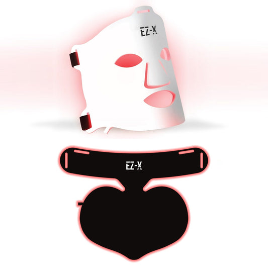 EZ-X Pro LED Face Mask and EZ-X Pro Red Light Therapy Chest & Neck Mask Combo Set