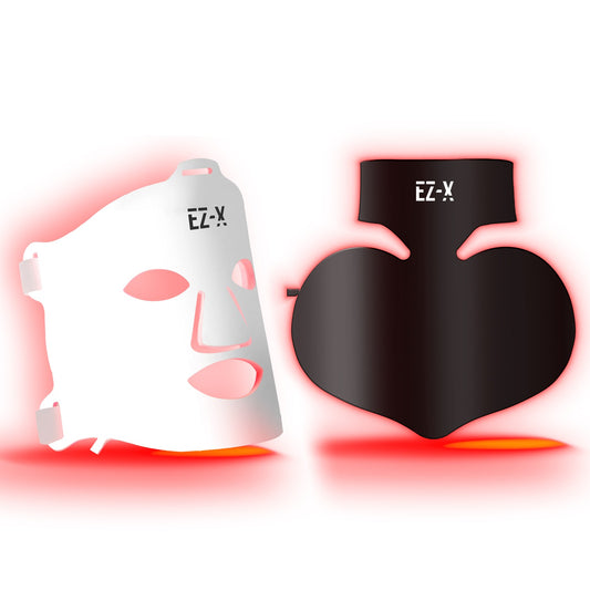 EZ-X Pro LED Face Mask and EZ-X Pro Red Light Therapy Chest & Neck Mask Combo Set