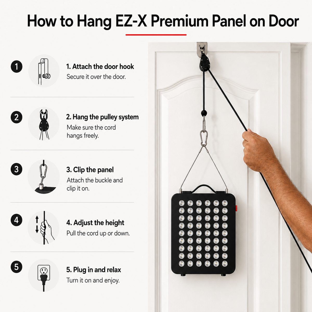 EZ-X Premium Red Light Therapy Panel