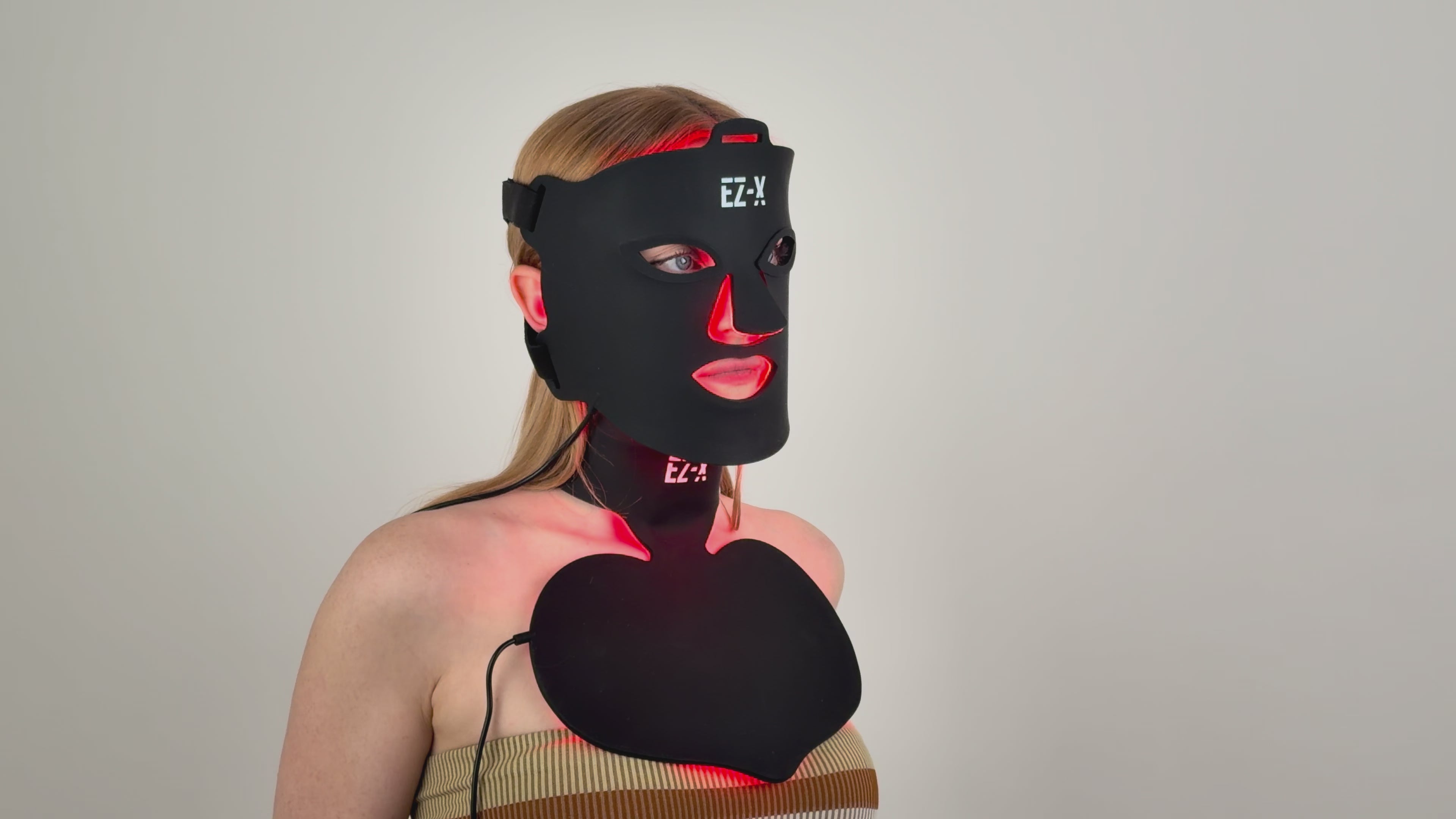 Load video: EZ-X Pro Red Light Mask Full Set